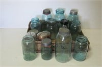 Blue Canning Jars Including The Marion