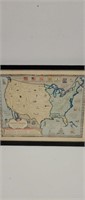 1492 - 1783 United States map at the close of the