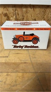 Die Cast Harley Davidson Coin Bank Model A Car