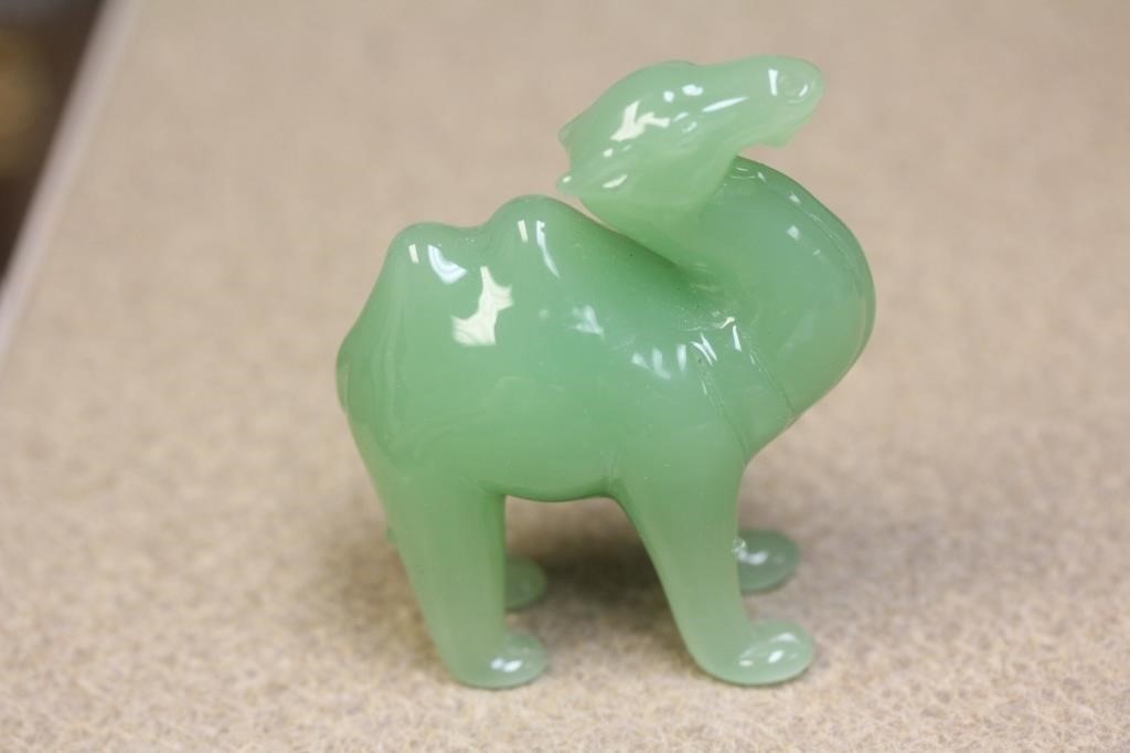 Chinese Green Glass Camel