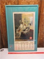 1936 Framed Calendar