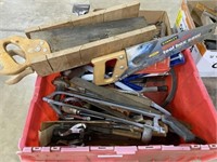 Group of Assorted Hand Tools, Saws, Miter, Etc.