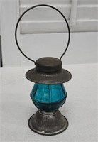 Glass & Tin Railroad Lantern Candy Container