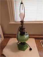 aladdin electric jadite oil lamp