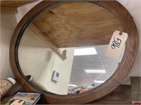 Framed Oval Wall Mirror 31" x 25"