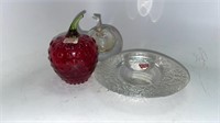 Viking Glass Apple,Orrefors Candle Holder,