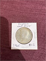 1965 Kennedy half dollar