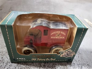 1905 budweiser delivery car bank