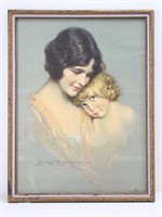 1929 Brown & Bigelow Mother Daughter Print in