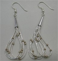 SW S/S 5-Strand Earrings w/ Gold Filled Beads