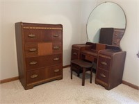 3 Pc Full size Antique Wall Fall Bedroom Set