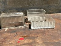 VINTAGE GLASS BUTTER DISHES