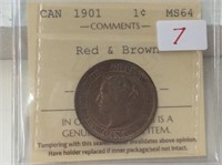 1901 (iccs Ms64) Canadian Large Cent