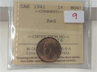 1941 (iccs Ms64) Canadian Small Cent