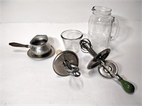 6 Vtg Kitchen Tools / Supplies - Some Pewter