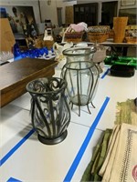 Pair Of Large Glass Vases