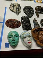 Group Of Modern Masks As Shown