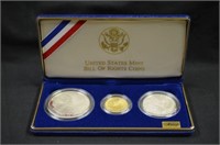 1993 BILL OF RIGHTS THREE-COIN PROOF SET