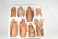 Terracotta Nativity Manger Figurines