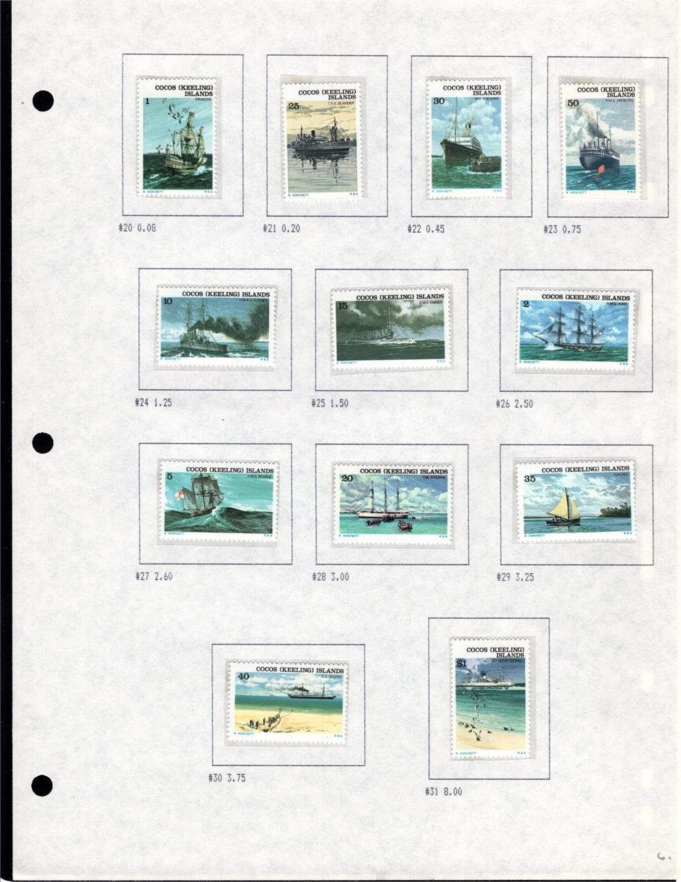 COCOS ISLAND COLLECTION - MNH -SCV: $282.00