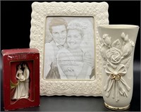 Lenox Porcelain Frame, Vase & Wedding Ornament