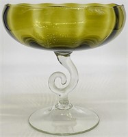 Art Glass Pedestal Bowl
