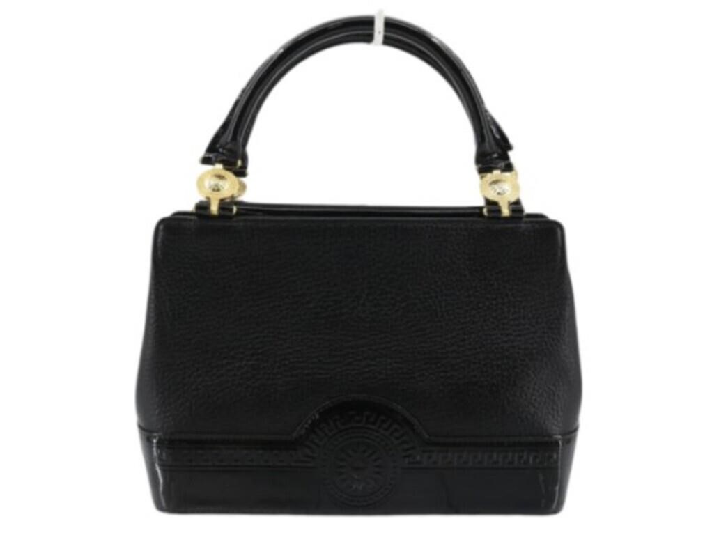 Versace Black Leather Handbag