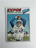 Montreal Expos Woody Fryman signed trading card