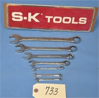 SK comb wrenches, 1/4" to 7/8"