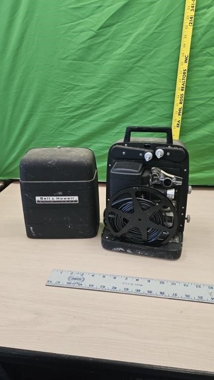 Vintage  Bell and Howell  movie projector works