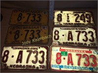 Lot of 6 vintage license plates