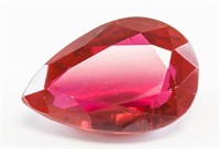 29.20ct Pear Cut Blood Red Natural Ruby GGL