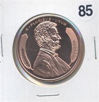 Lincoln Wheat Cent One Ounce .999 Copper Round