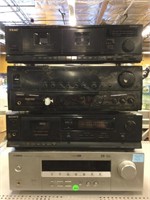 Electronics. Assorted. Yamaha, Teac, Sony, and