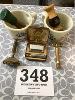 Vintage, shaving kit, with old razors and old