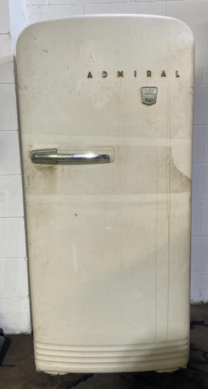 (O) Vintage Admiral Refrigerator 24” x 24” x 55”