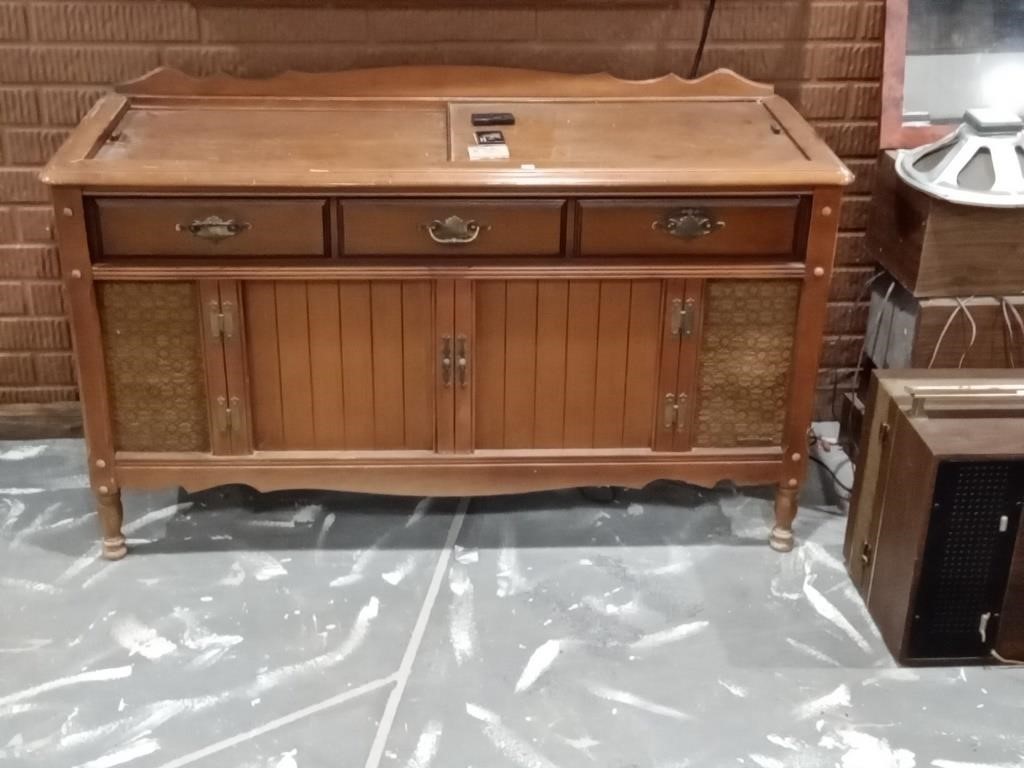 MCM console stereo with record player