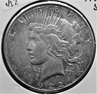 1922 S PEACE DOLLAR XF