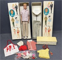 1960s Ken Doll w/ Clothes & Accessories