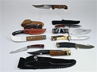 10 Hunting Style Knives / Stationary Blades
