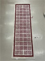 Red and Tan Runner Rug