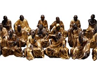 Qing Dynasty bronze gilt 18 arhats