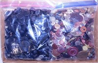 2 bags of black & brown sewing buttons