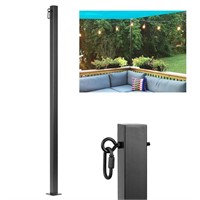 Meruzy String Light Poles 1 Pack - Outdoor Metal