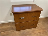 Wooden 2-Drawer Legal File/End Table