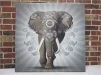 30x30 Canvas Elephant Wall Decor