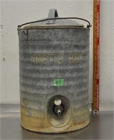 Vintage Arctic Boy galvanized water dispenser