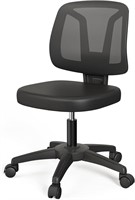 $50  Armless Ergonomic Swivel Office Chair  Black