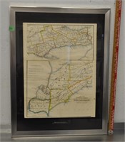 Framed Scobie map, SW Ontario, see pics