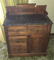 3 drawer granite top wash cabinet with key